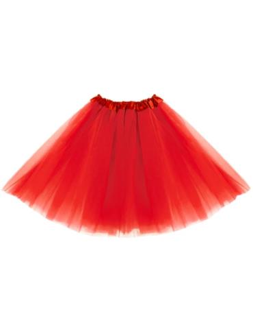 1 Strój Spódniczka TuTu Czerwona 134801 40cm tiulowa diabełek renifer mikołajka