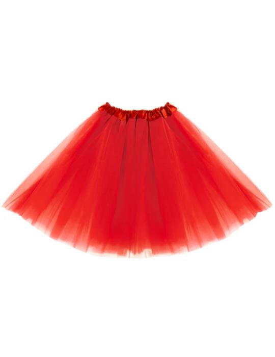 1 Strój Spódniczka TuTu Czerwona 134801 40cm tiulowa diabełek renifer mikołajka