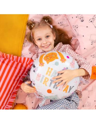 1 Balon Happy Birthday Kotki Koty 151198 45cm foliowy