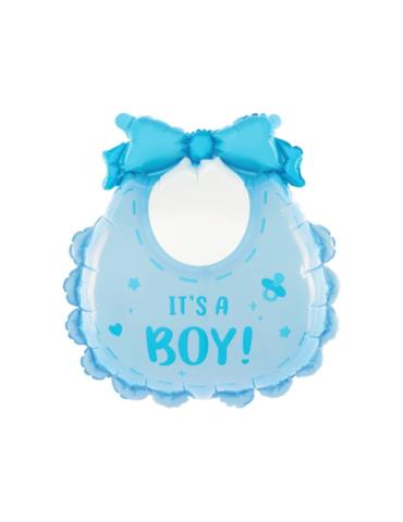 1 Balon Śliniak Its a Boy 151136 niebieski foliowy 53x62cm baby shower narodziny dziecka chłopiec