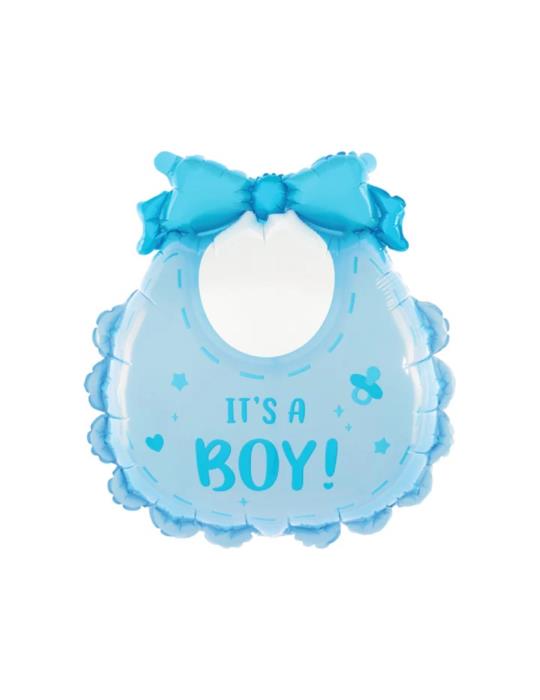 1 Balon Śliniak Its a Boy 151136 niebieski foliowy 53x62cm baby shower narodziny dziecka chłopiec