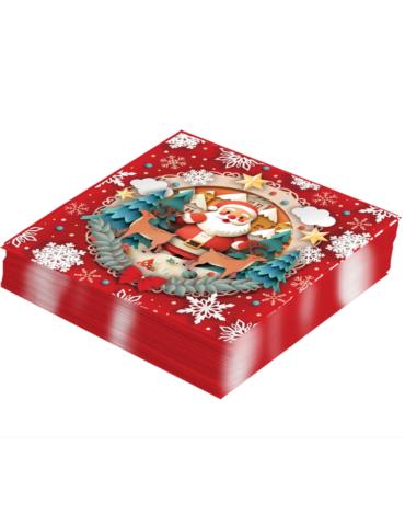 1 Serwetki Świąteczne Mikołaj 41433BZ 20szt papierowe boże narodzenie santa claus