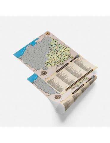 1 Mapa Polski Zdrapka Podróżnicza 911156 Dzień Chłopaka Prezent 60x90cm