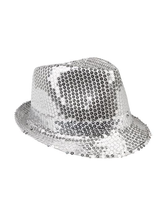 Kapelusz Cekinowy Srebrny CC163