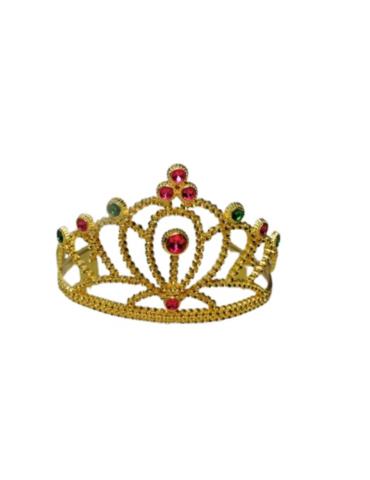 Diadem Złoty CA222 ze zdobieniem korona księżniczka królewna bal