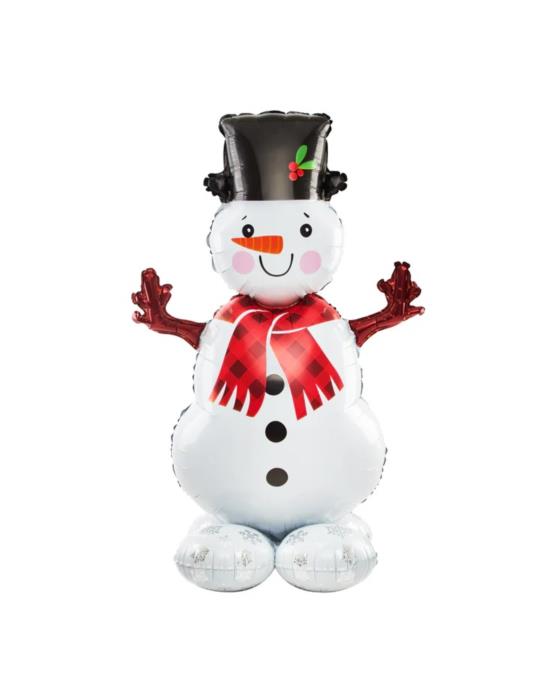 1 Balon Bałwanek Stojący Foliowy 147870 bałwan 3D 70x110 Święta boże narodzenie