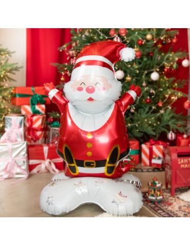 1 Balon Mikołaj Stojący Foliowy 147887 3D 70x147cm święta boże narodzenie