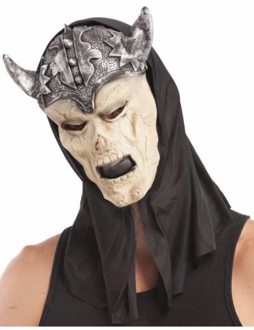 1 Maska Halloween z Rogami CM104 lateksowa z kapturem