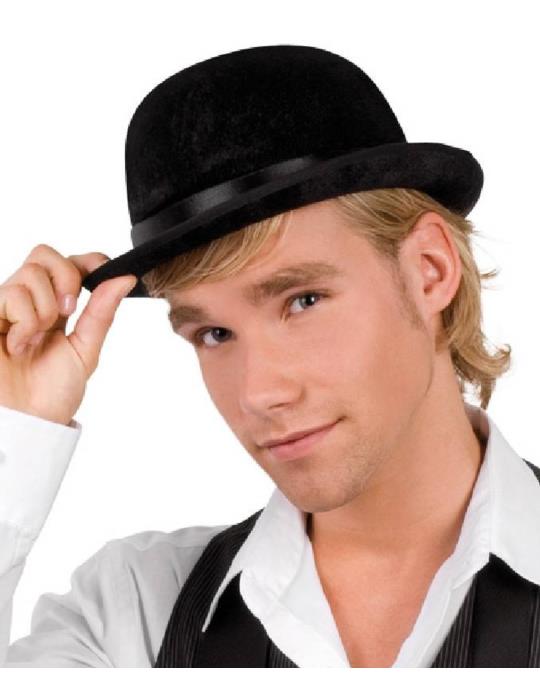 1 Melonik Czarny Chaplin Elegant CC147 Filcowy Męski