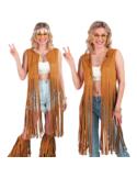 1 Ad Strój Hipiski Hipisa 13672W Kamizelka Długa brązowa Hippie Lata 70-te kowbojka