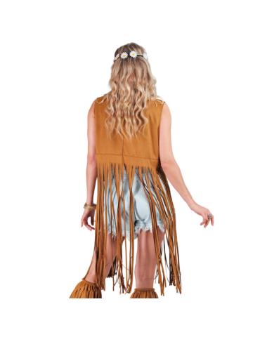 1 Ad Strój Hipiski Hipisa 13672W Kamizelka Długa brązowa Hippie Lata 70-te kowbojka